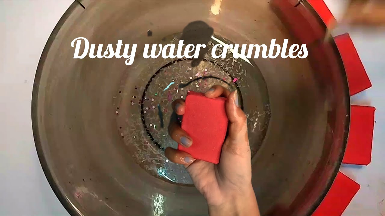 Dusty Water cumbles and reforming process ️ dusty gymchalk crumbled in