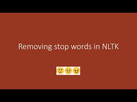 Removing Stopwords in NLTK