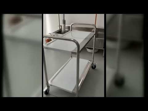 kitchen trolley load capacity and silent casters demonstration