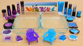 Hi! in this asmr makeup destruction video, i'm going to be mixing
eyeshadow into clear slime with purple and blue colored makeup. i'll
b...