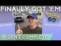 COMPLETED MY GEN 1 POKÉDEX! POKÉMON GO GEN 2 DEX NEXT