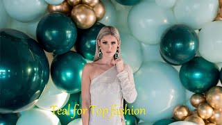 Dark Teal customized double stuffed balloon garland Kit By Kozee