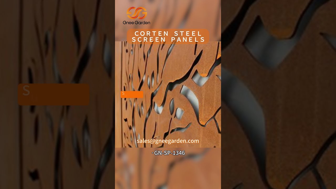 GNEE Branches Corten Steel Garden Screen 