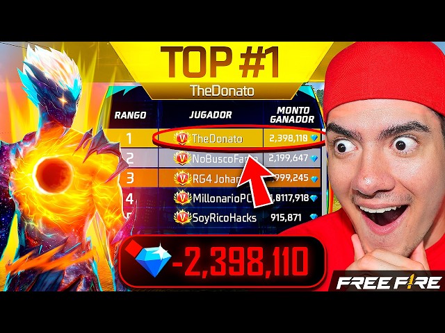 GASTE MAS DE 1.000.000 DE DIAMANTES EN LA SUBASTA MÁS EXCLUSIVA DE FREE FIRE !! - TheDonato