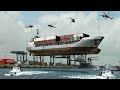 Incredible Modern Monster Ship Launch Process Technology, How To Truck Transport Big Ship Working