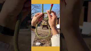 This single knot is super easy to learn and it's really sturdy and secure #knotskills #ropework #DIY