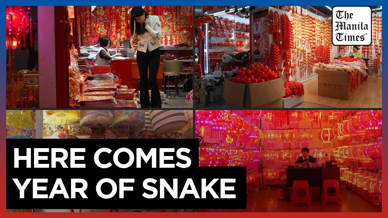 Lunar New Year decorations on sale at China's Yiwu Market - YouTube