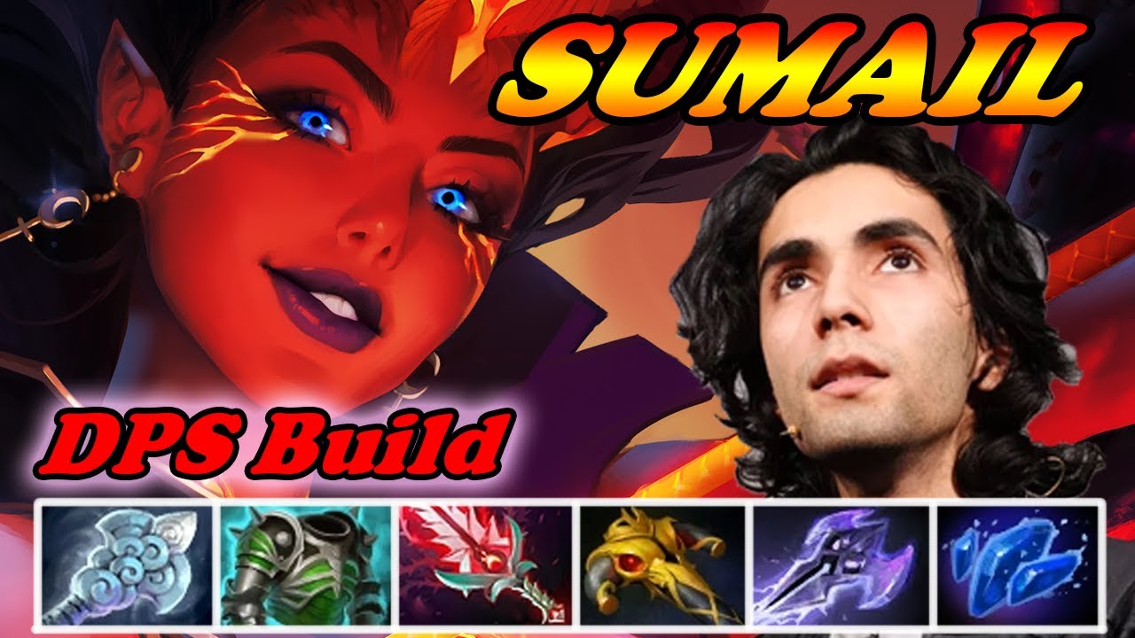 Sumail Queen of Pain new DPS build intense match vs Puck counter
