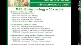 UMBC Biotechnology Virtual Information Session