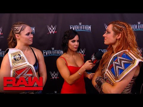 Becky Lynch confronts Ronda Rousey after WWE Evolution: Raw, Oct. 29, 2018