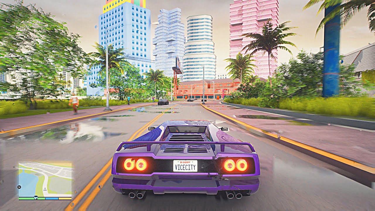 GTA: Vice City Ultra Realistic Remastered Graphics Mod! *NEW 2020* [GTA 5  PC Mod] 