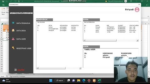 Aplikasi Input Data Penduduk Desa Dibuat Menggunakan Aplikasi Microsoft Excel Berbasis VBA