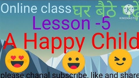 Besic English Class 4 Lesson 5 A Happy child l Basic English class 4th l A Happy Child