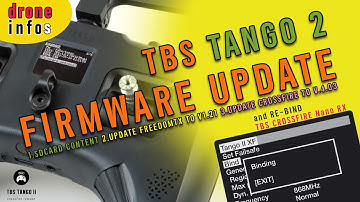 TBS Tango II - Firmware update process and rebind a receiver (English subtitle)