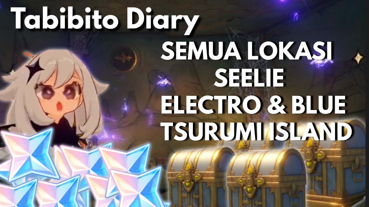 Semua Electro & Blue Seelie Tsurumi Island Genshin Impact YouTube