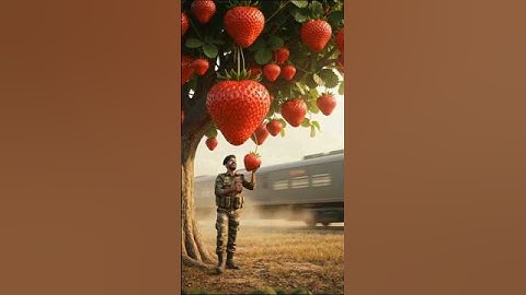 Army soldier saves strawberry tree from drying up 😭🍓🌱 #shorts #ai #strawberry #indianarmy