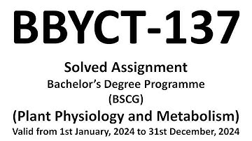BBYCT 137 solved assignment / IGNOU BBYCT 137 solved assignment 2024 / BBYCT 137 / BBYCT 137 solved