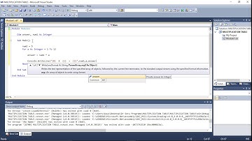 VB.NET 2010    multiplication table console  application(#2 SeRue tuts)