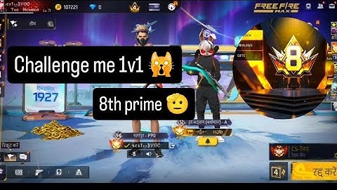 1v1 coustme challenge 🥺 8th prime player grandmaster 👑