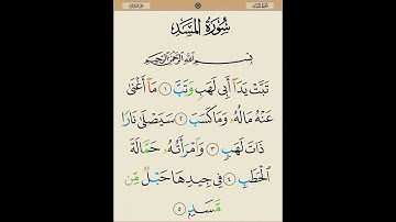 سورة ( المسد ) بصوت القارئ الشيخ سعد الغامدي 💕 | #سورة_المسد 🍂 #قرآن #quran 🤍