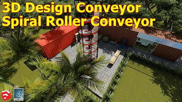 Conveyor Roller design with Sketchup and Lumion Rendering