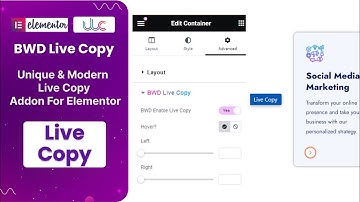 BWD Live Copy Addon For Elementor - Revolutionize Your Web Design Process!