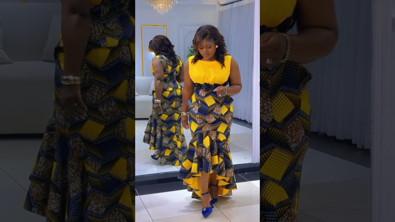 Beautiful kitenge Skirt and Blouse dress 