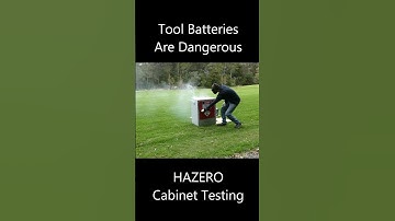 Lithium-batterijkast in brand! #Hazero