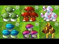 PVZ 1 Hybrid 3.6 Challenge!! 5 Plant Mushroom vs 15 Gargantuar - Who Will Win?
