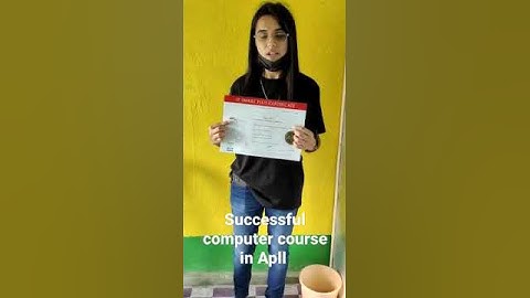 ApLL se mila certificate successful in computer it smart plus in BNC