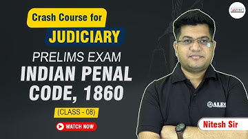 Indian Penal Code 1860 | Class-08 | IPC Section 378-511 | Judiciary Exam | By Nitesh Sir