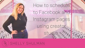 How to schedule to Facebook and Instagram pages using creator studio