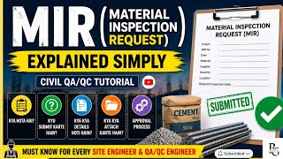 Material Inspection Request (MIR) Explained Simply | Civil QA/QC Tutorial