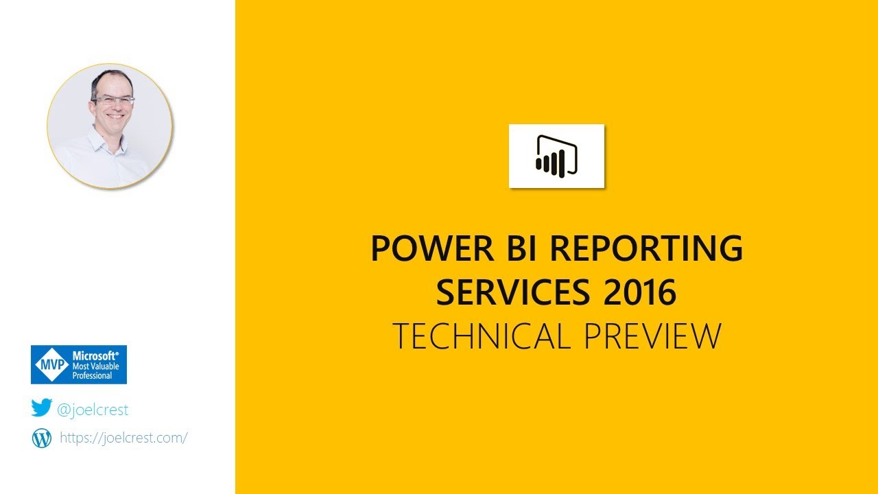 Reporting Services 2016 Technical Preview YouTube