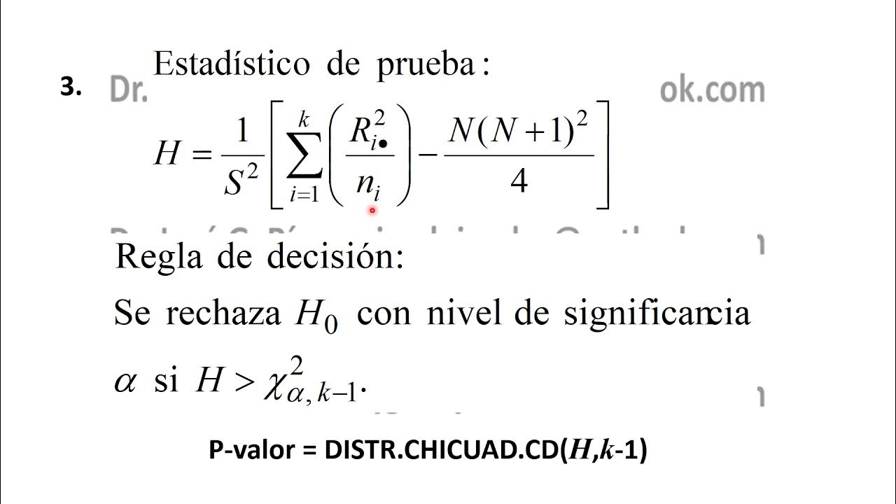 Prueba de KruskalWallis YouTube