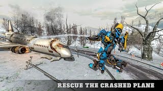 Snow Excavator Crane Robot Transformation Game (By White Sand - 3D Games Studio) Android Gameplay HD screenshot 1