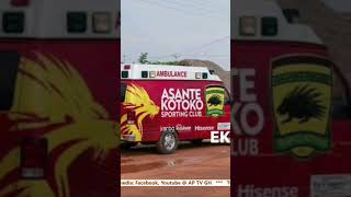 kotoko players being sneaked in an Ambulance after All Blacks game