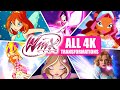 ALL WINX TRANSFORMATIONS UP TO NETFLIX - SEASON 2 | 4K REMASTERED | WINX CLUB - BEST QUALITY