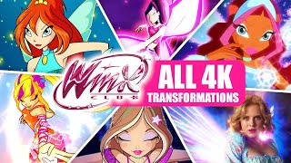 All Winx Transformations Up To Netflix - Season 2 4K Remastered Winx Club - Best Quality