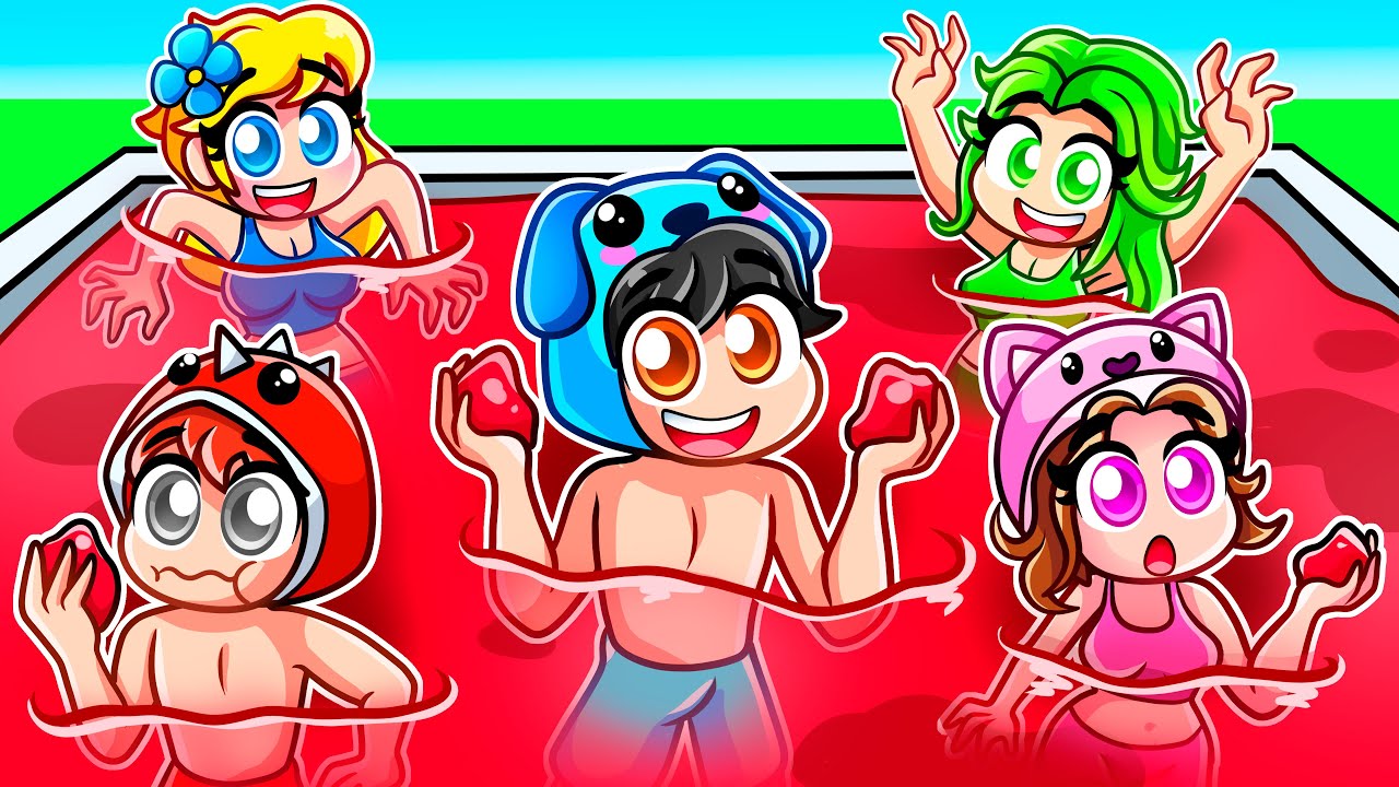 САМЫЙ БОЛЬШОЙ В МИРЕ БАССЕЙН С ЖЕЛЕ В Roblox С МОИМИ БЕЗУМНЫМИ ФАНАТКАМИ!