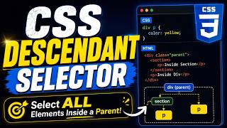 CSS Descendant Selector Explained in 3 Minutes  Learn CSS Selectors for Beginners (With Examples)