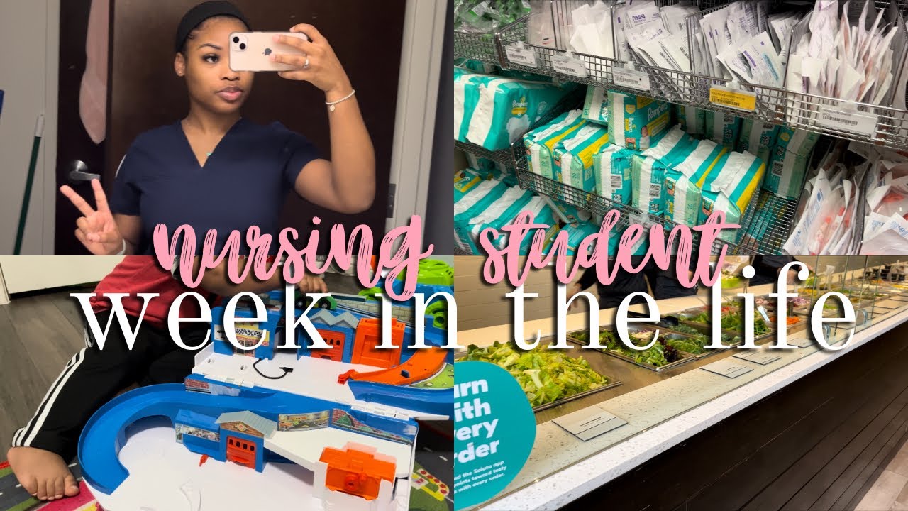WEEK IN THE LIFE OF A NURSING STUDENT | errands, clinical, babysitting ...