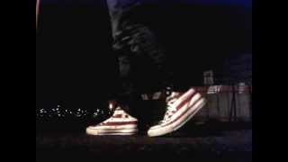USA flag converse in the dark