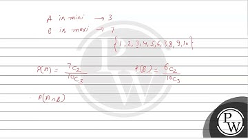 Three numbers are chosen at random without replacement from {1, 2, ..., 10}. The probability tha....