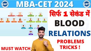 MBA CET Blood Relation Problems and Tricks | MBA CET Question Tips and Tricks