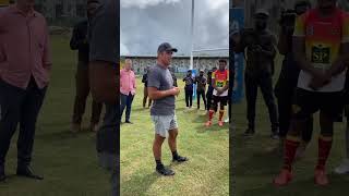 the rugby league legend Cameron Smith encouragement to PNG HUNTERS after training session 2025.. Profile