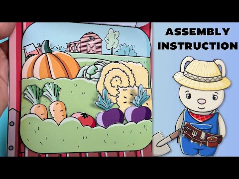 📖 How to Assemble Mimi the Bunny’s Farm | DIY Printable Paper Doll Book Tutorial 🐰🌱