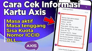 Cara Cek Masa Aktif Dan Masa Tenggang Kartu Axis