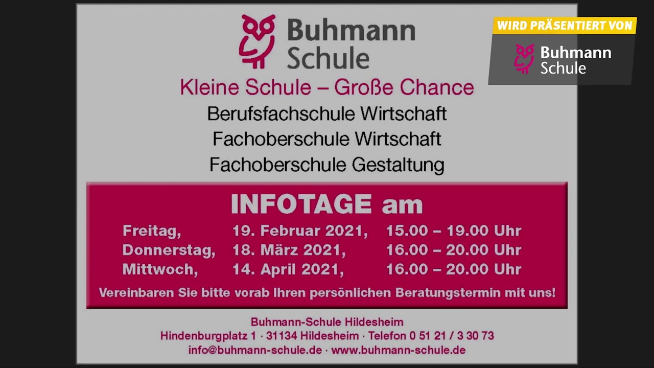 Virtueller Schulinformationstag: Buhmann Schule