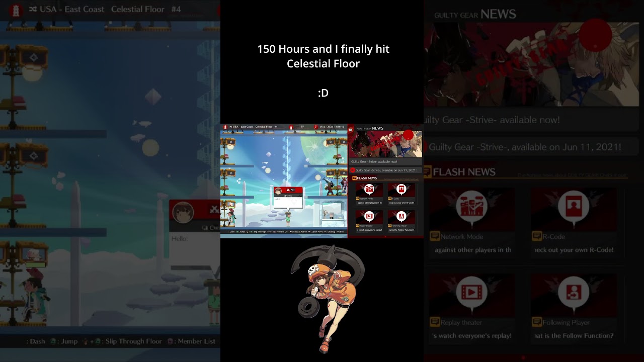Hitting Celestial Floor on Guilty Gear Strive